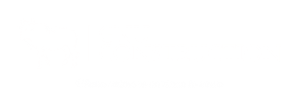 GNU Construction White Logo and Transparent Background